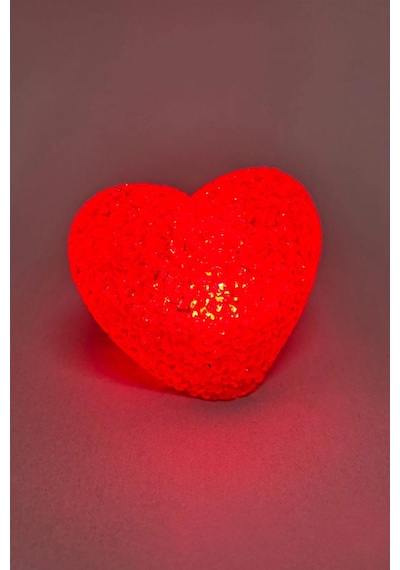 Işıklı Kırmızı Kalp Led Lamba 9 Cm Belirtilmemiş