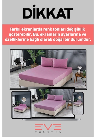 Eve Tekstil %100 Pamuk Ranforce Çarşaflı Yastık Ve Yorgan Kılıflı Çift Kişilik Nevresim Takımı 200x220 Cm Siyah