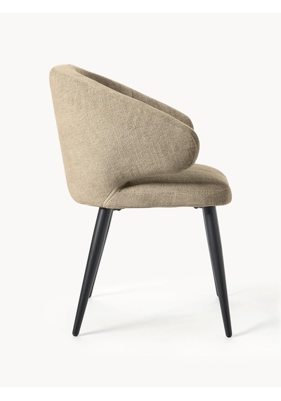 Celıa Bouclé Kollu Sandalye Midcentury Tarzında Şıklık Ve Konfor Yeşil - Siyah