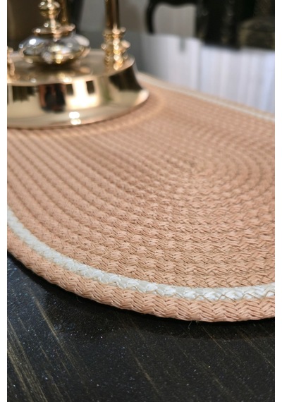 Dekoratif 30x75 Cm Runner Şık Masa Orta Sehpa Üstü Dekoratif Sofra Aksesuarı Jüt Hasır