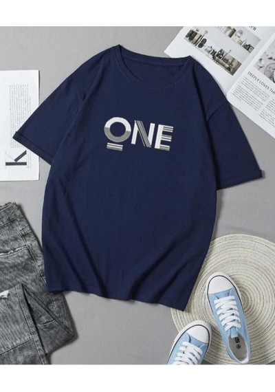 Kozia Outdoors Malkoçbey One Baskılı Overisze Unisex Basic T-shirt Lacivert