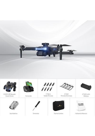 Corby Brushless Wifi Kameralı Drone Çift Bataryalı 720p Hd Kamera 90 Hareketli Kamera Ir Sensörlü