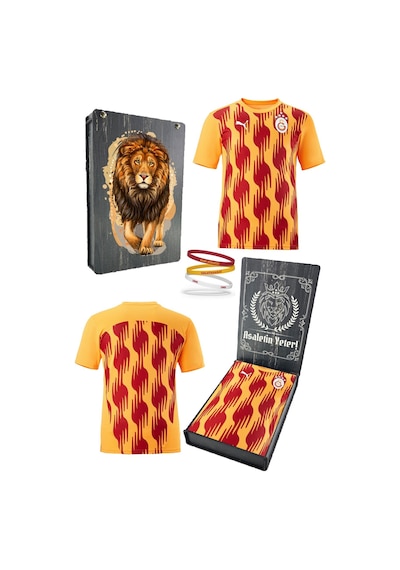 Galatasaray Lisanslı Sıfır Yaka A Takım Antrenman 5 Yıldızlı T-shirt + Bileklik Set Ahşap Kutulu Kırmızı - Gri Galatasaray Lisanslı Sıfır Yaka A Takım Antrenman 5 Yıldızlı T-shirt + Bileklik Set Ahşap Kutulu Kırmızı - Gri