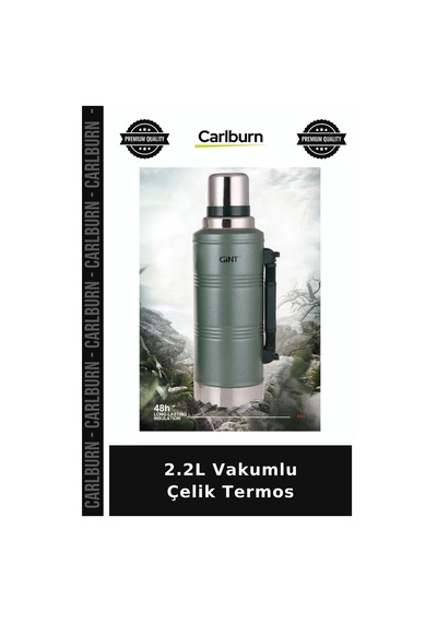 2.2l Vakumlu Çelik Termos Macera Hafta Sonu Dış Mekan Diğer