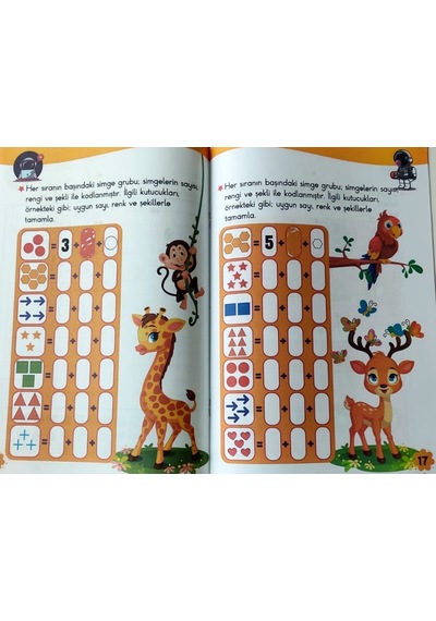 4 - 7 Yaş Matematik Kodlama ve Çizgi Çalışmaları Seti 15 Kitap