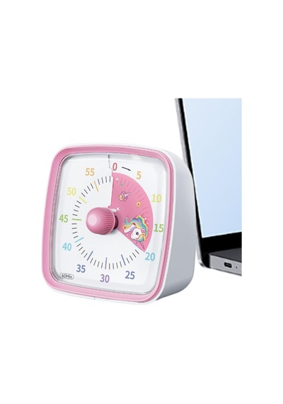 Yunbaoit Sevimli Unicorn Tasarımlı Mekanik Mutfak Zamanlayıcı 60 Dakika Ayarlı Timer Kaymaz Taban, Çocuklar Ve Mut