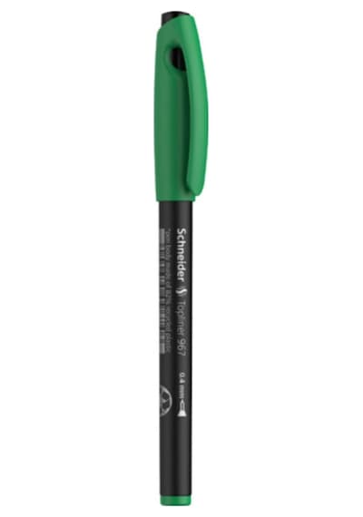Topliner 967 Fiber Uçlu Keçeli Kalem Yeşil 0.4mm