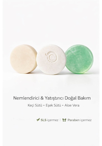Kuru Ve Hassas Ciltler İçin Besleyici 3 Lü Doğal Sabun Bakım Seti Keçi Sütü