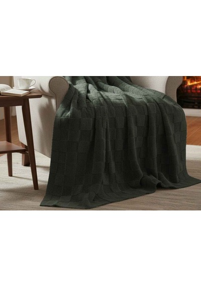 Merinos Fiona Stoncube Soft Battaniye 150x220 Haki
