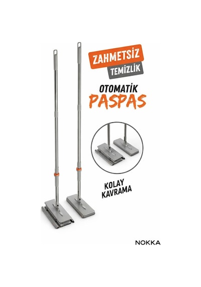 Otomatik Mop, 5 Adet Bez Hediyeli ,yüzey Temizlik Havlusu İle Uyumlu, Kolay Mop, 32 Cm