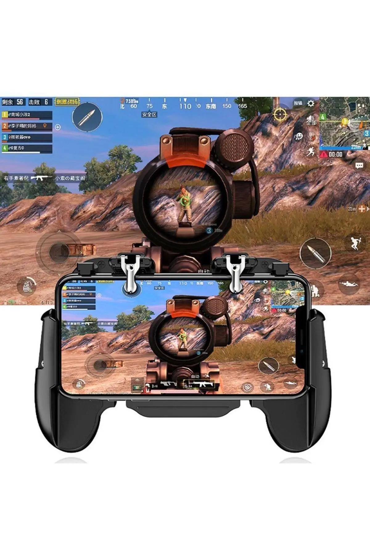 Pubg Fan Soğutmalı Oyun Kolu Telefon Soğutucu Fanlı Mobil Oyun Kolu