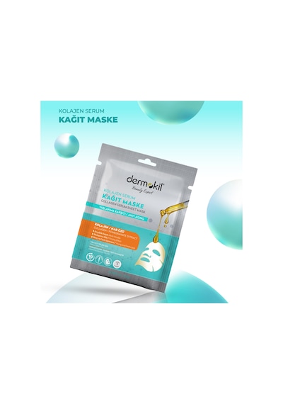 Dermokil Kolajen Serum İçeren Kağıt Yüz Maskesi X 5 Adet