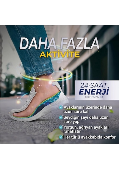 Dr. Scholl's Ayakkabı Tabanlığı 24 Saat Energy, Hafıza Köpüklü Konfor Tabanlık, Spor Ve Günlük Kullanım, 40-47,5 Beden