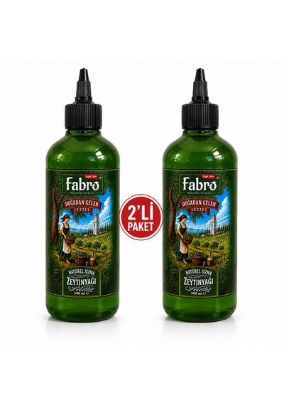 Fabro 500ml Şef Şişe Naturel Sızma Zeytinyağı - 2'li Avantaj Paket