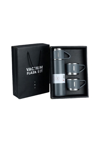 Stainless Steel Vacuum Flask Paslanmaz Çelik Termos Gri 500 Ml
