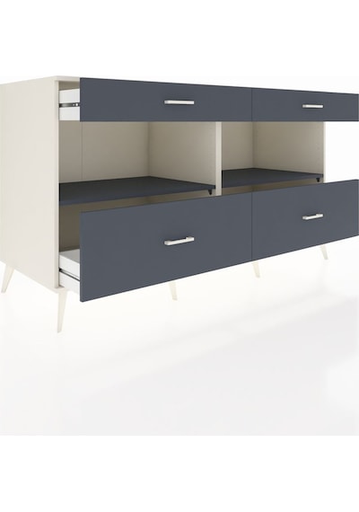 Kronos Konsol 2 Raflı 4 Çekmeceli 176x59x99 Aytaşı-antrasit Aytaşı-antrasit
