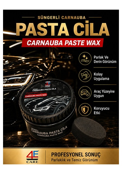 4e Carnauba Pasta Cila 270 G Üstün Kısa Sürede Mükemmel Sonuç Tekne Motorsiklet Yat