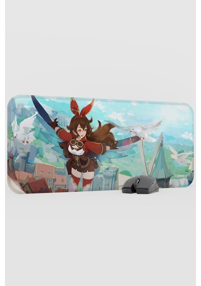 Amber Genshin Impact Anime Gacha V4 - 70x30 Xl Gaming Mouse Pad Fare Altlığı