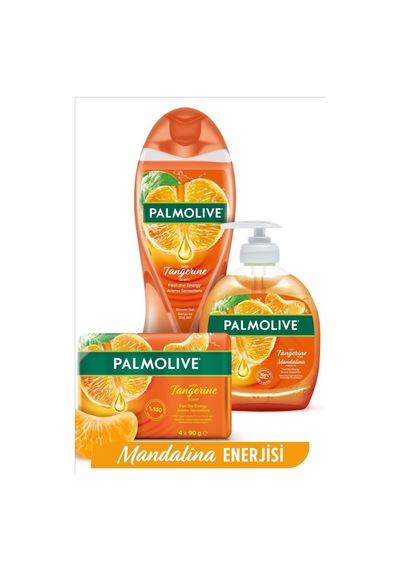 Palmolive Mandalina Kokulu Duş Jeli 500 Ml, 4x90 Gr Sabun, 500 Ml Sıvı Sabun