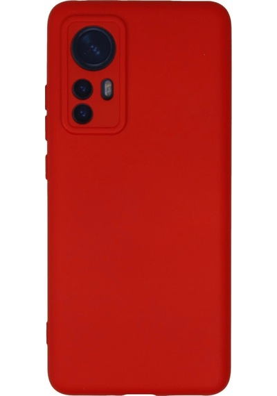 Xiaomi Mi 12 Kılıf Nano İçi Kadife Silikon - Kırmızı Düz Renkli