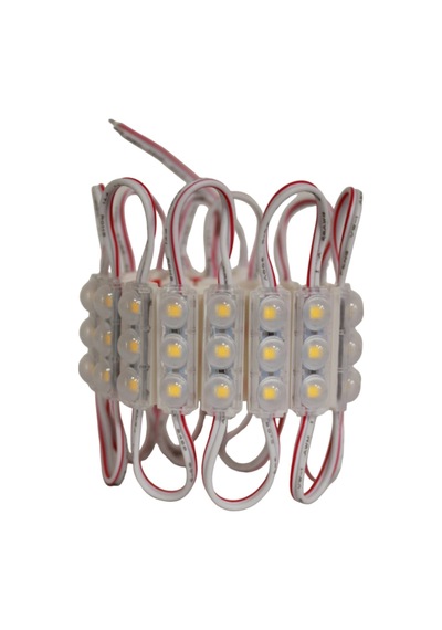 12 Volt 0,48 Watt 3'lü Mercekli Mini Modül Led Gün Işığı 3000k Dış Mekan Ip67 10 Adet