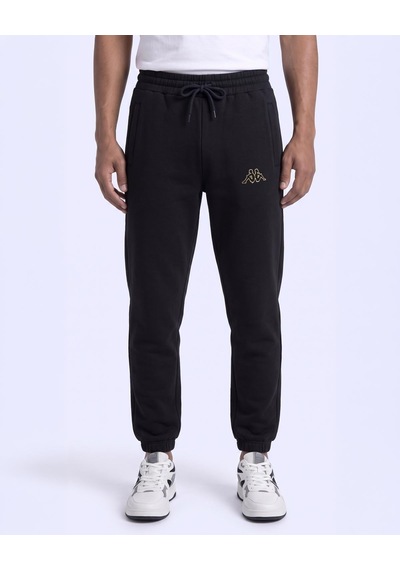 Kappa Authentic Olsix Tur Erkek Siyah Oversize Eşofman Altı