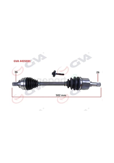Ön Aks Komple Sol Ford Focus 2 1.6tdci 2004-2011-cmax 1.6tdci 2004-2011 Volvo S40 2 2004-2012 S40 2 544 2005-2012 V50 545 2005-2012 1.6d-1.8-2.0d 26x36x583mm