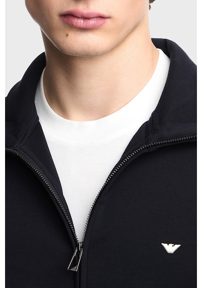Emporio Armani Pamuklu Regular Fit Logolu Fermuarlı Dik Yaka Sweat Erkek Sweat Em004536 Af10013 Ub118 Lacivert