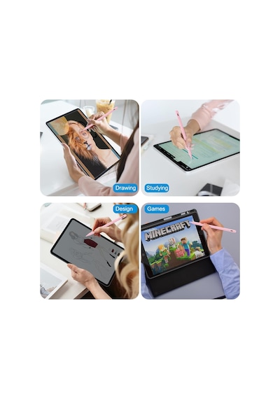 İpad 2018 Sonrası İçin Avuç İçi Red Palm Rejection Özellikli Yazı Çizim Kalemi Pembe
