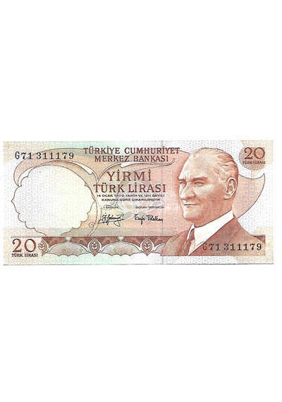 20 Lira 6.emisyon 3.tertip G71 311179 Wb0155