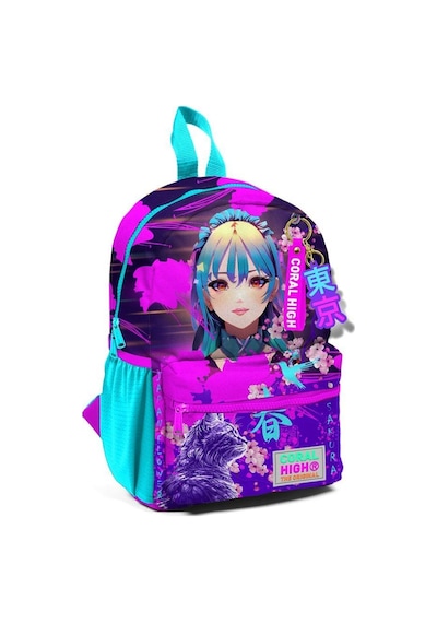 Coral High Küçük Boy Anaokulu Sırt Çantası Anime Kedi Desen 23553