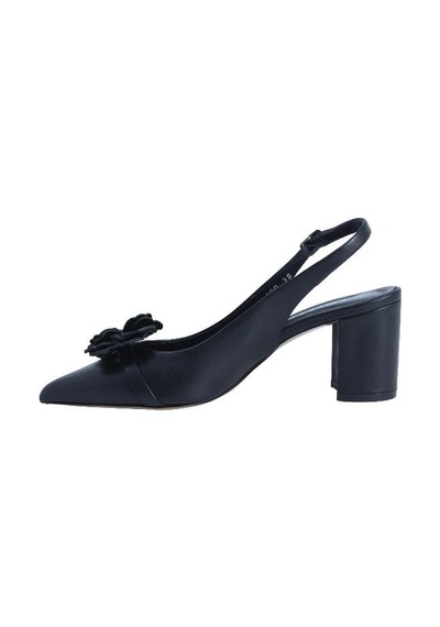 Poletto Hakiki Deri Sıyah Ayakkabı Stiletto 9841 100 V2-2424 Siyah