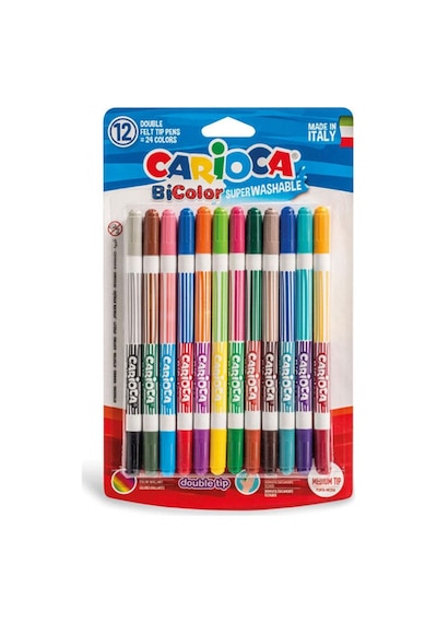 Carioca Çift Renkli Süper Yıkanabilir Keçeli Kalemi 24 Renk 4226