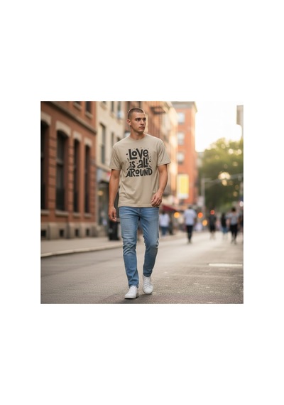 Urbantrendstore Unisex Love Aşk Temalı Oversize Fit Rahat Geniş Salaş T-shirt Günlük Tişört Bej Urbantrendstore Unisex Love Aşk Temalı Oversize Fit Rahat Geniş Salaş T-shirt Günlük Tişört Bej