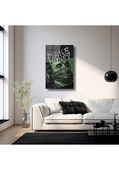 Make Money Cam Tablo Motivasyon Ve Başarı Duvar Sanatı 50x70 Cm