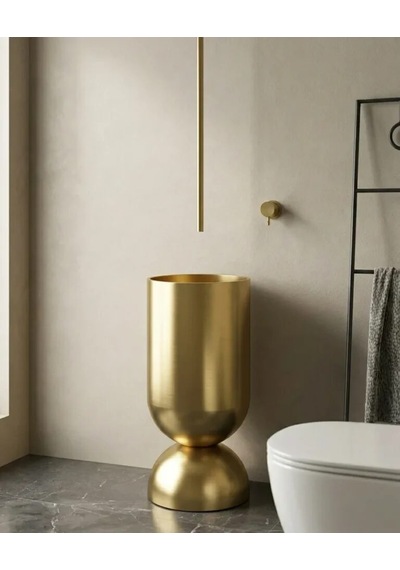 Petite Altın Paslanmaz Monoblok Lavabo Renkli