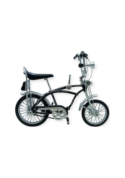 Model Araçlar -1:10 Metal Retro Pinokyo Bisiklet - Die -cast 17 Cm - Siyah