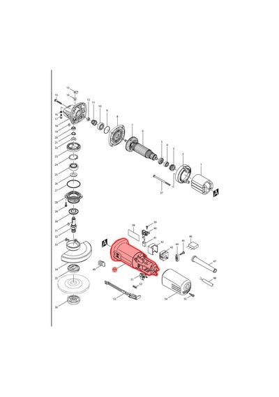 Makita 9557NB Gövde Ürün Kodu 451125-7