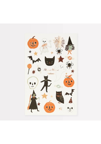 Meri Meri - It's Halloween Temporary Tattoos - Cadılar Bayramı Geçici Dövme 0 - 99