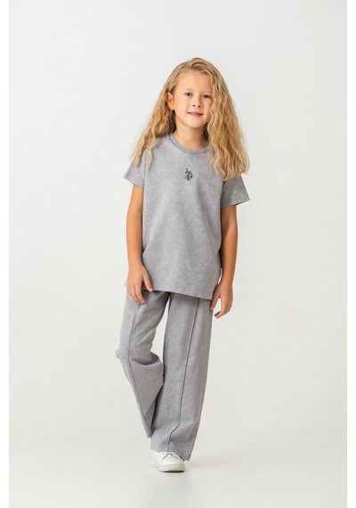 U.s. Polo Assn. Kız Çocuk Gri Pijama Takım Gri