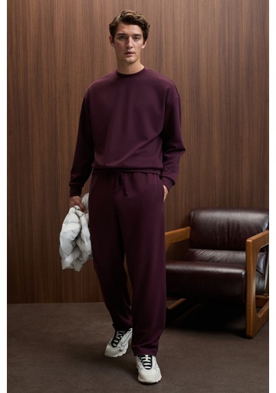 Grimelange Vıento Erkek Bisiklet Yaka Uzun Kollu Regular Fit Bordo Sweatshirt Bordo