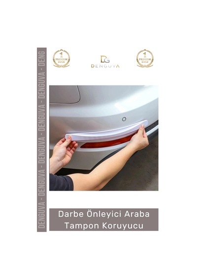 Tamponkoruyucu Karbon Desenli Beyaz Çizilmez Esnek Darbe Emici Kaliteli  Araba Tampon Koruyuc