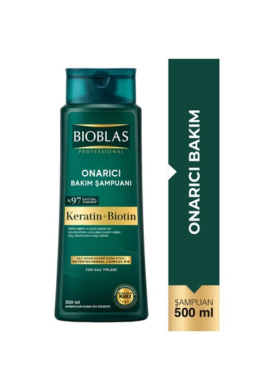 Keratin & Biotin Onarıcı Bakım Şampuanı 500 Ml - Tüm Saç Tipleri