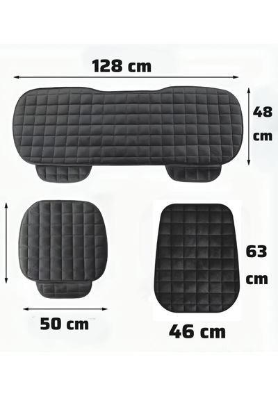 Premium Ortopedik Oto Koltuk Minder Seti-koltuk Koruma Kılıfı-ön Ve Arka Tam Set Siyah