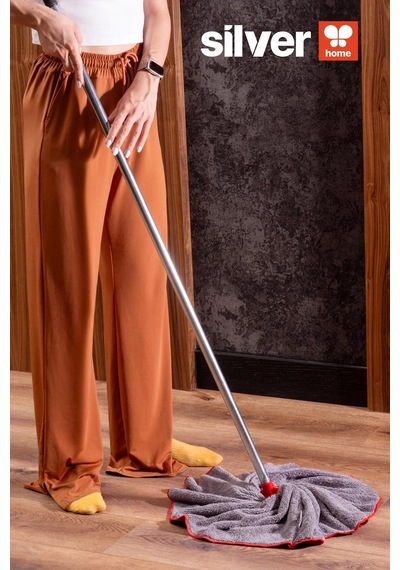 Ekstra Kalın Ve Büyük Kıl Tüy Toplayan Süper Emici Mikrofiber Yedek Mop Ucu 2'li Gri