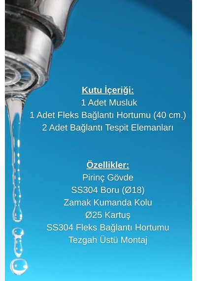 İtimat Zeta 385 Tekli Eviye Miks Musluk Tezgah Üstü Gri