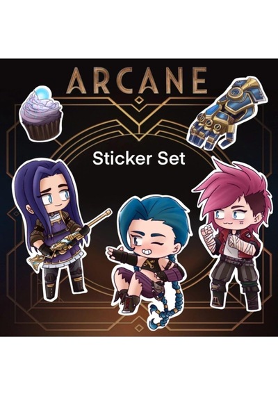 Arcane Dizi Temalı Laptop Tablet Telefon Sticker Seti 1