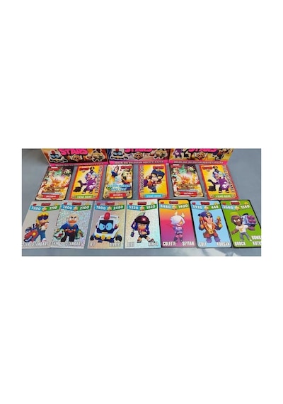 Tinky Winky Brawl Stars 25 Poşet 60 Kart 1 Adet Normal 1 Adet Hologramlı Kart Özel Seri Karak