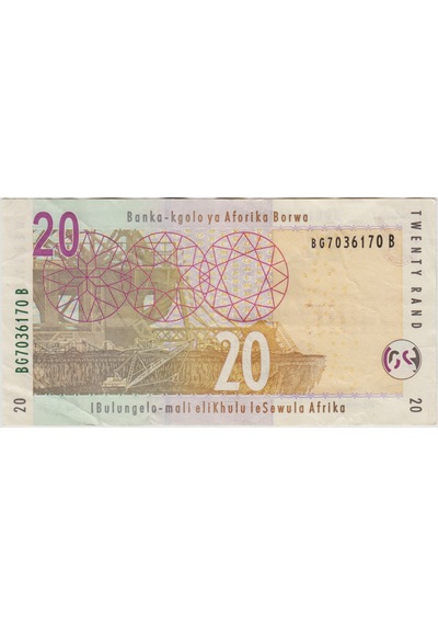 Güney Afrika 20 Rand 2005 Çok Çok Temiz.
