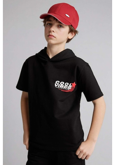 Defacto Sweatshirt Kumaşı 2li Takım Erkek Çocuk H0327a826smbk81 Siyah-bk81